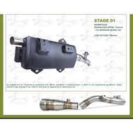 EXHAUST CJ IPOH XMAX250 V1 V2 BUBO STEEL EKZOS CJ IPOH XMAX BACK PRESSURE 32mm 35mm