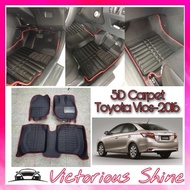 Toyota Vios 2016 5D Car Carpet Customized fit Car Floor Mat