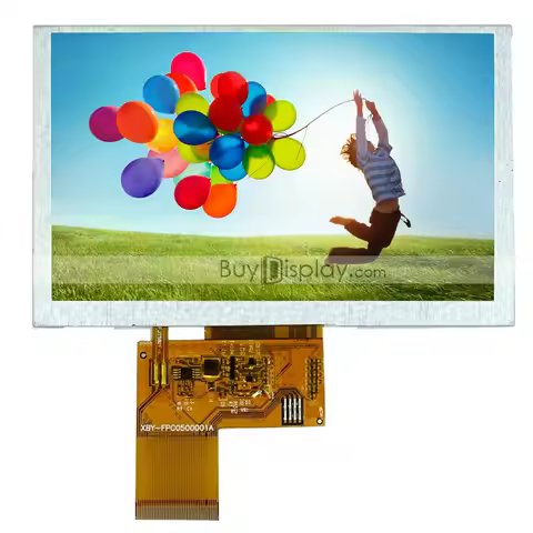 5"TFT LCD Display Module WVGA 800x480 High Resolution for MP4