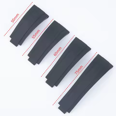 Black 20mm Steel Sheet Inside Flourorubber Watchband For Rolex Stap For Submariner OYSTERFLEX Yacht 