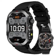 2024 防水人工智能戶外武裝手錶繁體 Military Smart Watch Rugged Tactical Fitness Tracker for Men(Answer/Make Calls) 