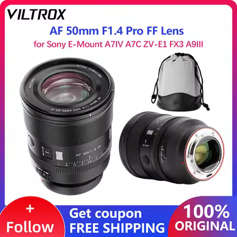 VILTROX AF 50mm F1.4 PRO Full-Frame Lens Large Aperture Prime Camera Lens with HyperVCM motor for So