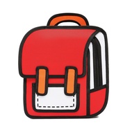Cute Kids Cartoon Backpack for Boys and Girls, Toddler 2D Drawing Style Comic Fun weird School Pack 
