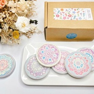 【24h出貨】5片裝繁花花磚禮盒∣橄欖葡萄籽皂 聖誕禮物 交換禮物