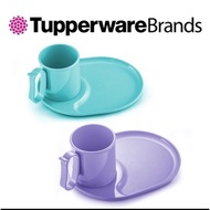 Tupperware Tea 4 Two Set Plate(1) &amp; Mug(1) Blue/Purple/ Cawan/ Dulang