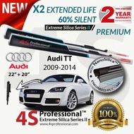 AUDI TT 2009-Present 4S Professional™ Extreme Silica Series II Wiper Silicone Blades (1 pair) - 2 Ye