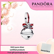 Duty free 100% s925 sterling silver jewelry Pandora ring jewelry gift Pandora Holiday Bell Dangle Ch