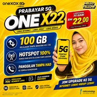 ONEXOX 5G Prepaid Sim Card 1-X22 100GB TERMASUK BULAN PERTAMA