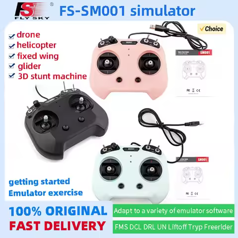 FLYSKY FS-SM001 Simulator for Newcomers 8CH/6CH Support for DRL Liftoff DCL Freerider APD And More T