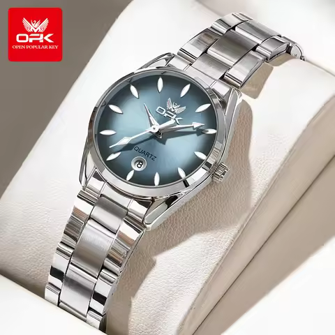 OPK 6038 Gradient Blue Watch For Women Original Quartz Movement High Quality Ladies Watches