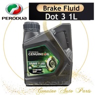 (100% original) Perodua Brake Fluid Dot 3 1L Perodua New Packing Perodua Dot 3 Perodua Minyak Brake 