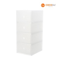 [เหลือเพียง90.-]COCOGU กล่องลิ้นชักพลาสติกเก็บของ 1-4 ชั้น รุ่น A0244 - white