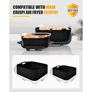 Upgraded Air Fryer Silicone Liners for Ninja Crispi FN101GY/FN101SG/FN101ST,Non-Stick Reusable Ninja