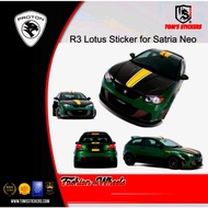 👍 SATRIA NEO R3 LOTUS CAR BODY STICKER SET