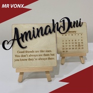 Customised Name Wooden Signage + Wooden Stand