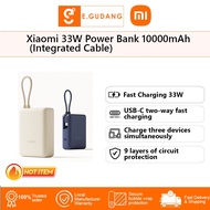 Xiaomi 33W Power Bank 10000 (Integrated Cable) | 10000Mah capacity | fast charging 33w | Compact and