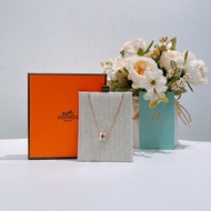 TW4744 Hermes 愛馬仕 迷你Pop H 奶茶色拼白色 頸鏈Mini Pop H Earrings Marron Glacé / Blanc x RGHW