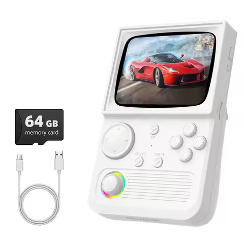 AISLPC R35 Handheld Game Console - CRT Retro TV 3.5" IPS Screen HD Display Linux Emulation Multiple 