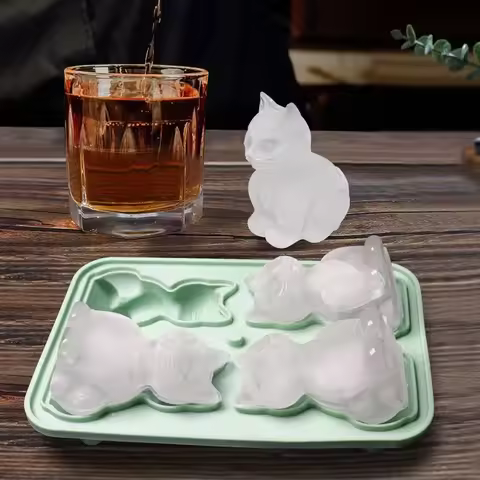 Silicone Ice Cube Ice Ball Mold Animal Ice Cube Cat Ice Cube Cat Ice Cube Mold Home Ice Cube Ice Box