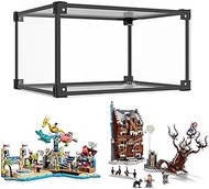 Display Case for Lego 76407 41737, Large Acrylic Transparent Dustproof Display Case Box, 45 x 40 x 3