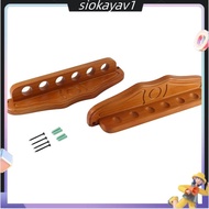 6 Holes Pool Cue Rack Wall Mounted Rack Billiard/Pool Cue Wall Rack Cue Rest Cue Stick Holder