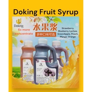 Doking Fruit Syrup 1.6L Strawberry Peach Mango Green Apple Blueberry Lychee Orange for Fruit Tea