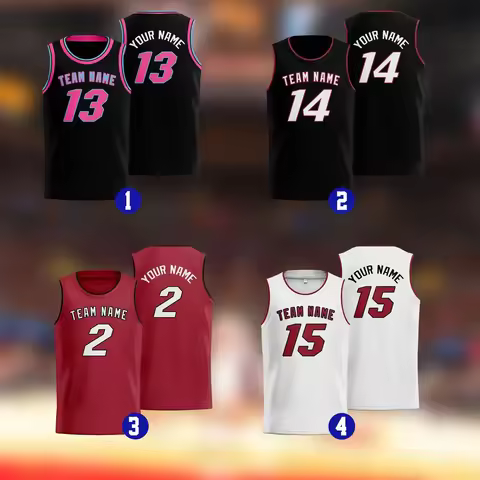 Custom Basketball Jersey Personalized Miami Vibe With Your Own Name Number Quick Dry Sleeveless Spor