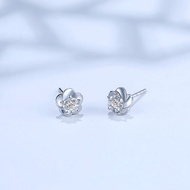 PT950 Platinum Earrings Female 18k White Gold Diamond Earrings Earrings 2022 New Style Trendy Christ