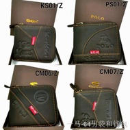 ☜✵∋☼KS04/Z｜Kickers Men Wallet ZIP Leather （with box）lelaki dompet gift fatherday quality baik Timberland Lee Jeep