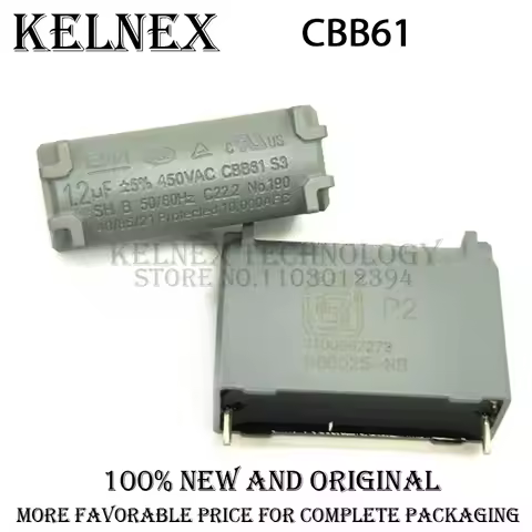 1pcs CBB61 film capacitor Air conditioner inne 1uF 1.2uF 1.5uF 2uF 2.5uF 3uF 3.5uF 4uF 4.5uF 5uF 450