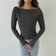 February TOP | Women's Knit Top Korean Top Women's Knit Shirt Long Sleeve Basic Long Sleeve