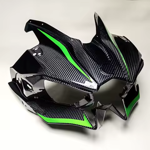 New For Kawasaki Ninja H2 H2R 2015-2023 Carbon Fiber Motorcycle Front Locomotive Head Cover Fairing 