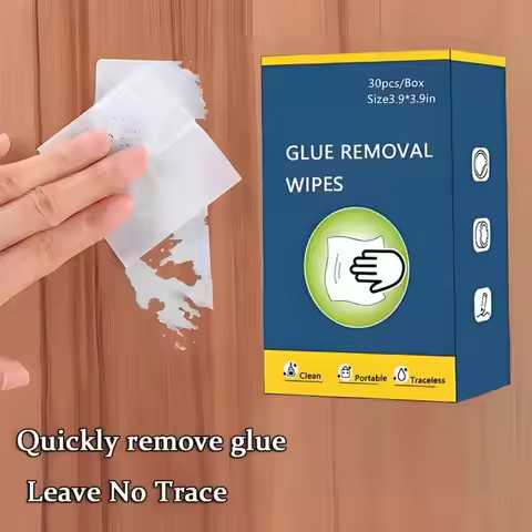Adhesive Glue Remover Wipes Quick Remove Sticky Residue Heavy Duty Glue Cleaner for Car Home Glass F
