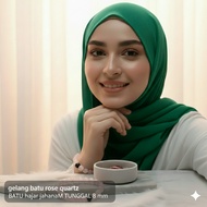 PINK ROSE QUART STONE BRACELET SINGLE HAJA COMBINATION