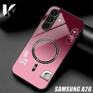 HP Casing SAMSUNG A26 Softcase SAMSUNG A26 Case Glossy Casing Shiny Glass Protector Mobile Phone Acc