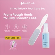Callus Remover Foot Care Set - Feel Fresh SmoothHeel+ Electric Foot File Callus Softening Spray Pedi