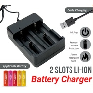 Universal Li-Ion 2 Slots Battery Charger 21700 20700 26650 18650 18490 16340 14500 10440 Pengecas Ba