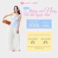 DOTTIE - Quần ống suông lưng thun - Trắng - Q0392