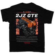 Toyota 2JZ GTE Engine T Shirt 🚗 Supra JDM Legend Car Enthusiast Tee 100% Cotton Unisex Lelaki Wanita