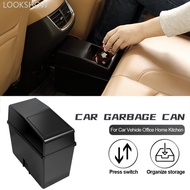 LOOKSHOW Car Seat Slit Storage Box Garbage Can Auto Interior Trash Bin for Car Office Home Kitchen A
