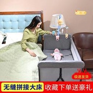 寶寶可攜式可移動嬰兒床兒加寬摺疊小床拼接大床新生兒多功能