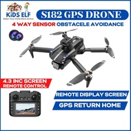 s182 GPS RC Drone with 4K HD Dual Camera Dron murah deron Screen remote control gps 5km Jarak Jauh M