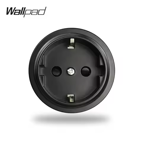 Wallpad Standard Grounding Ac 110 250v 50 60hz Wall Embedded Black White Gold Brown Eu Schuko Socket
