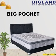 Kasur Spring Bed Pocket Plushtop Big Pocket by Bigland Fullset
