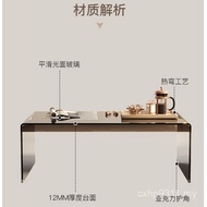 Mini Modern Small Apartment [910 Glass Rectangular New Style Person Coffee Table] Simple Living Room