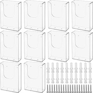 Brochure Holder Wall Mount 10 Pack,4 x 6 Inches Flyer Holder Clear Literature Holders Leaflet Displa