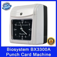 Biosystem BX3300A Punch Card Machine. Dual-Color Printing. 800punch/day. Free Time Card Ribbon Cartridge &amp; Card Rack. 1 Year Warranty.