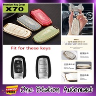 2022 NEW Premium TPU Car Key Cover Proton X50 X70 Sarung Kunci Accesories Aksesori Keychain Leather Strap Remote Cover