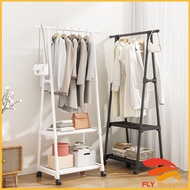 Clothes Rack Home Living Triangle Cloth Rack Almari Rak Baju Wordrobe with Wheel Cloth Storage Rack 