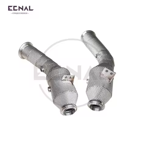 Ecnal Exhaust Downpipe for Mercedes Benz AMG GLC43 3.0T 2017+ High Performance Exhaust Pipe System w